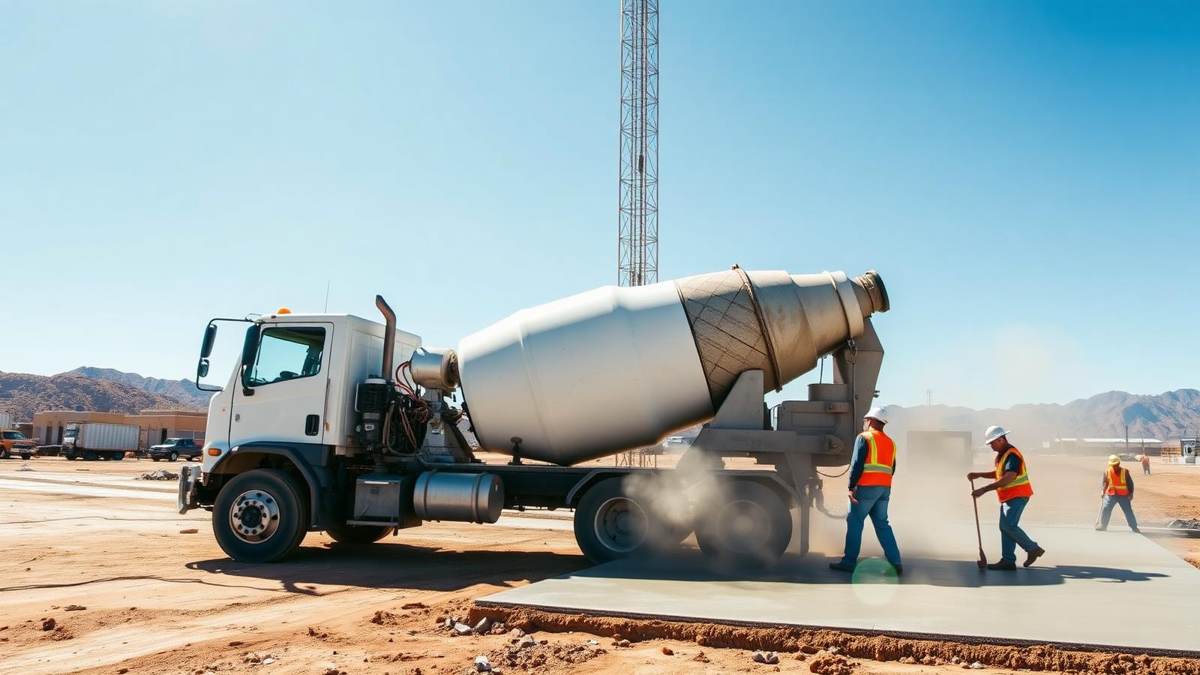 Ready mix concrete delivery in Phoenix Arizona by Cassidaro Co.